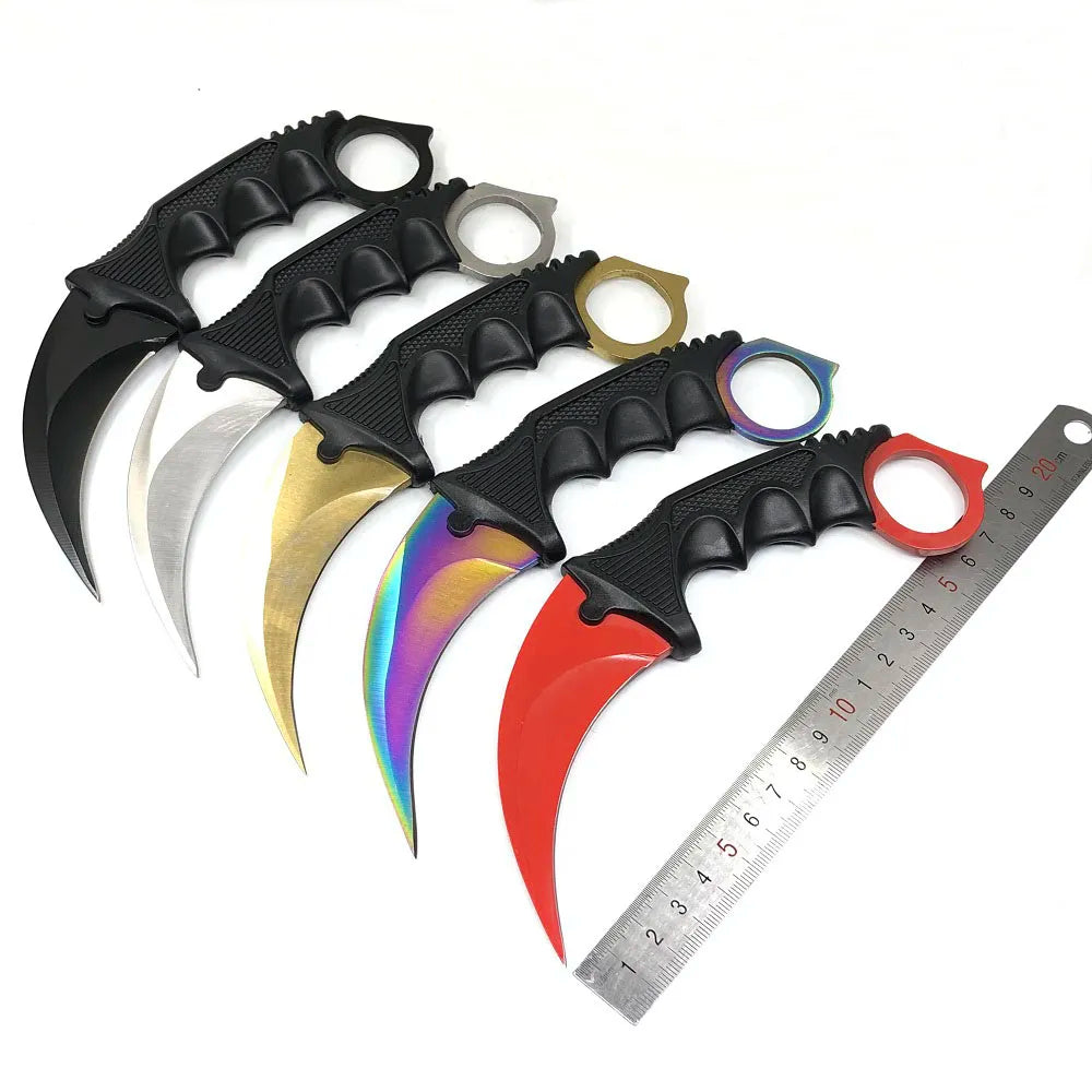 Karambit Knife with Sheath Fixed Blade for Outdoor Camping EDC Tool