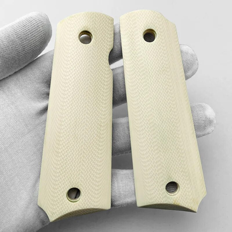 2pieces 1911 Ivory Handle Patch Custom Non-slip grips