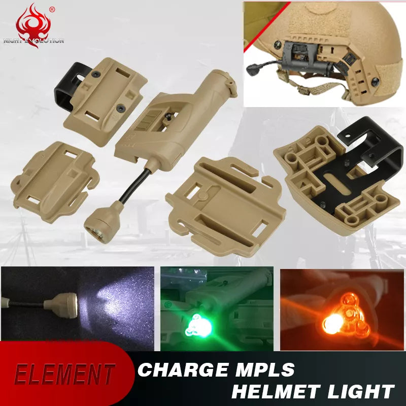 Element Tactical Helmet Flashlight Green Red IR Laser Lamp