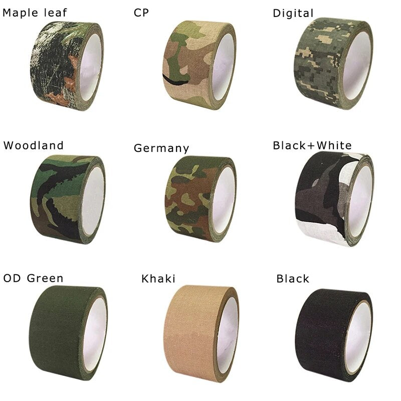 Outdoor Duct Camouflage Tape WRAP Hunting Waterproof Adhesive 5M
