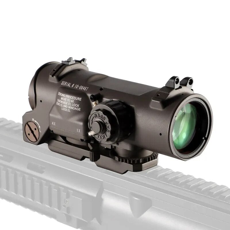 Tactical Scope 1x-4x Fixed Dual Purpose illuminated Red Dot Sight