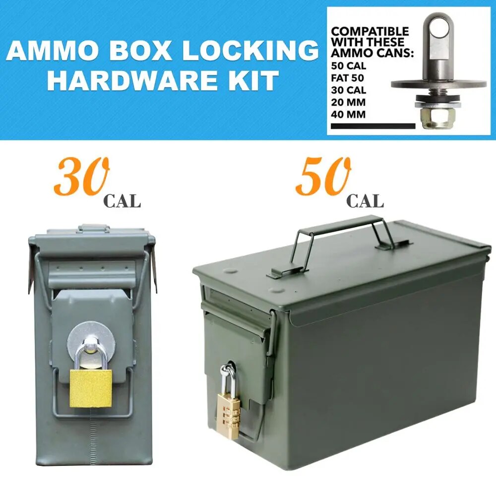50 Cal Ammo steel can lock