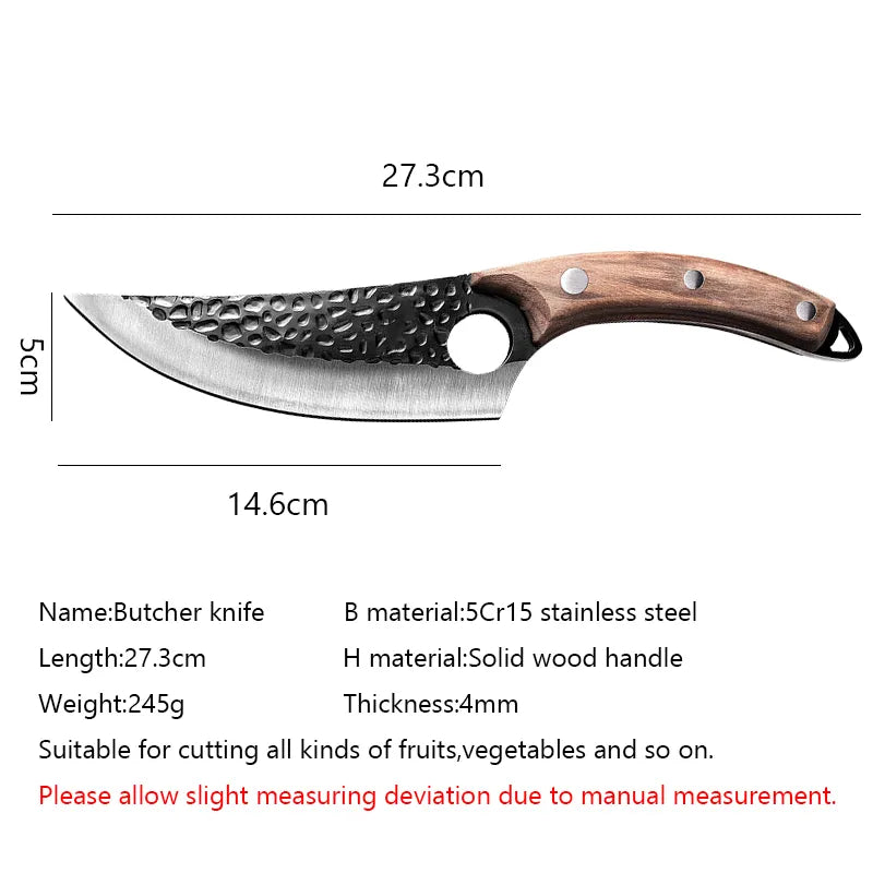 5.5" Meat Cleaver Hunting Knife Handmade Forged Boning Knife