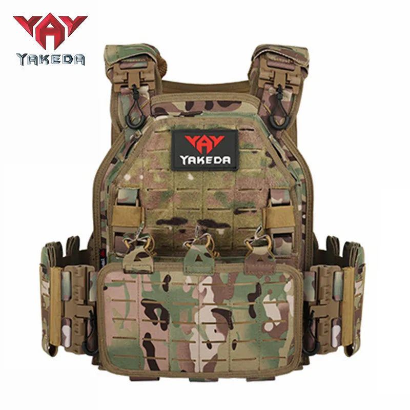 YAKEDA 1000D Nylon Durable Chaleco Tactico Multi-Cam Tactical Vest Plate Carrier