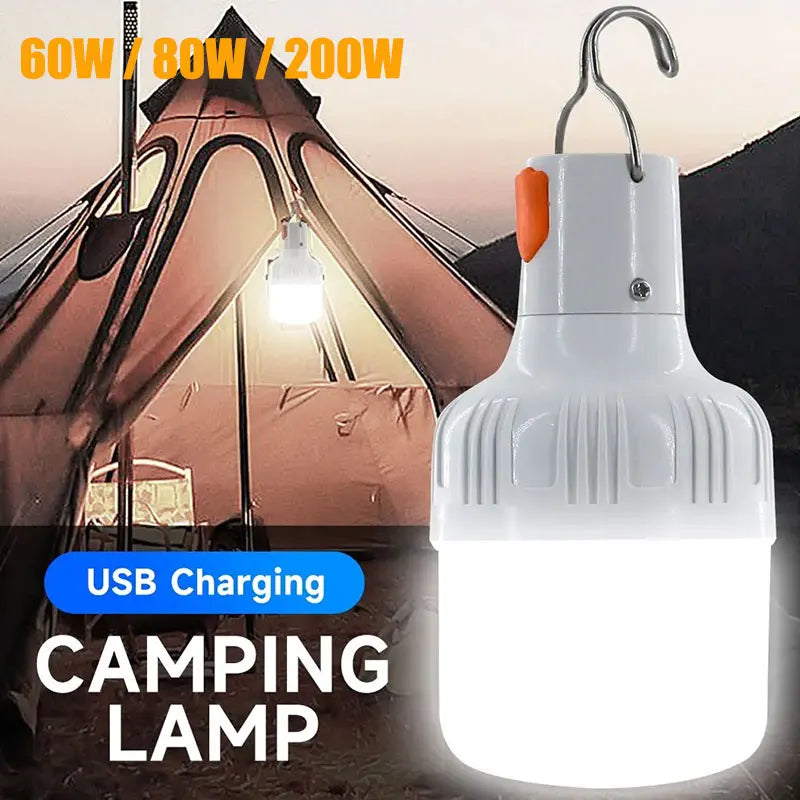 200W 80W 60W High Power LED Camping Light Rechargeable