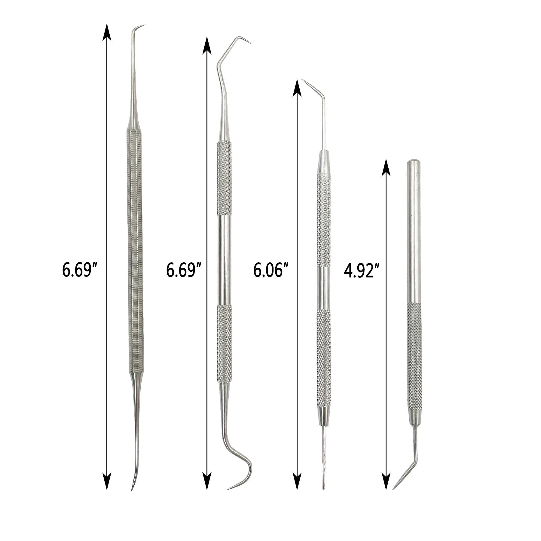 4 Pieces Universal  Stainless Steel Pick Cleaning Tool Set