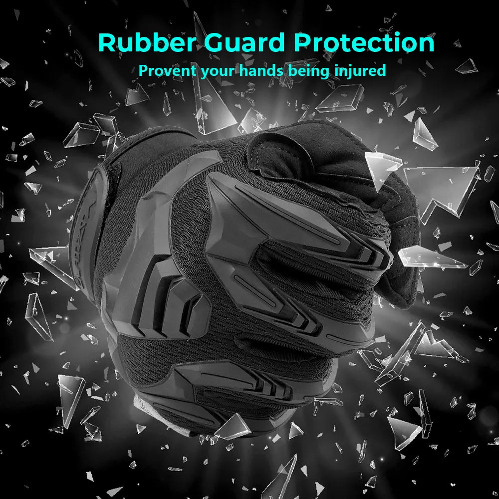 Tactical Full Finger Glove Rubber Protective Gear