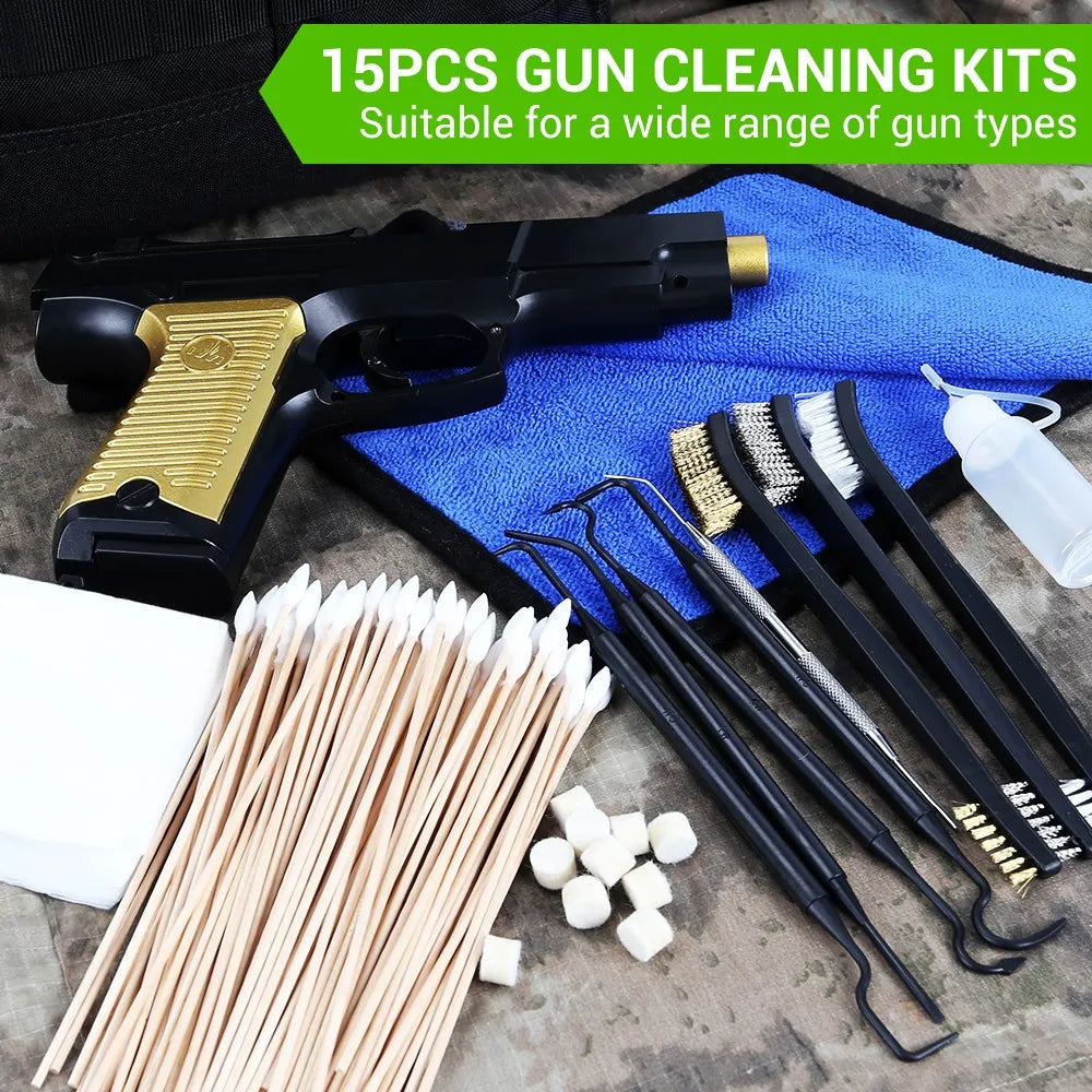 15 Pcs Cleaning Kits Double-Ended Brush Cleaning Picks Cleaning Patches