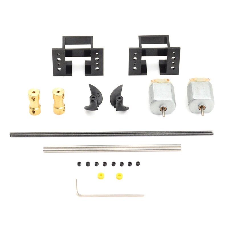 RC Boat motor Drive Set+Motor Seat+copper connector+15CM Shaft+propellers Kit
