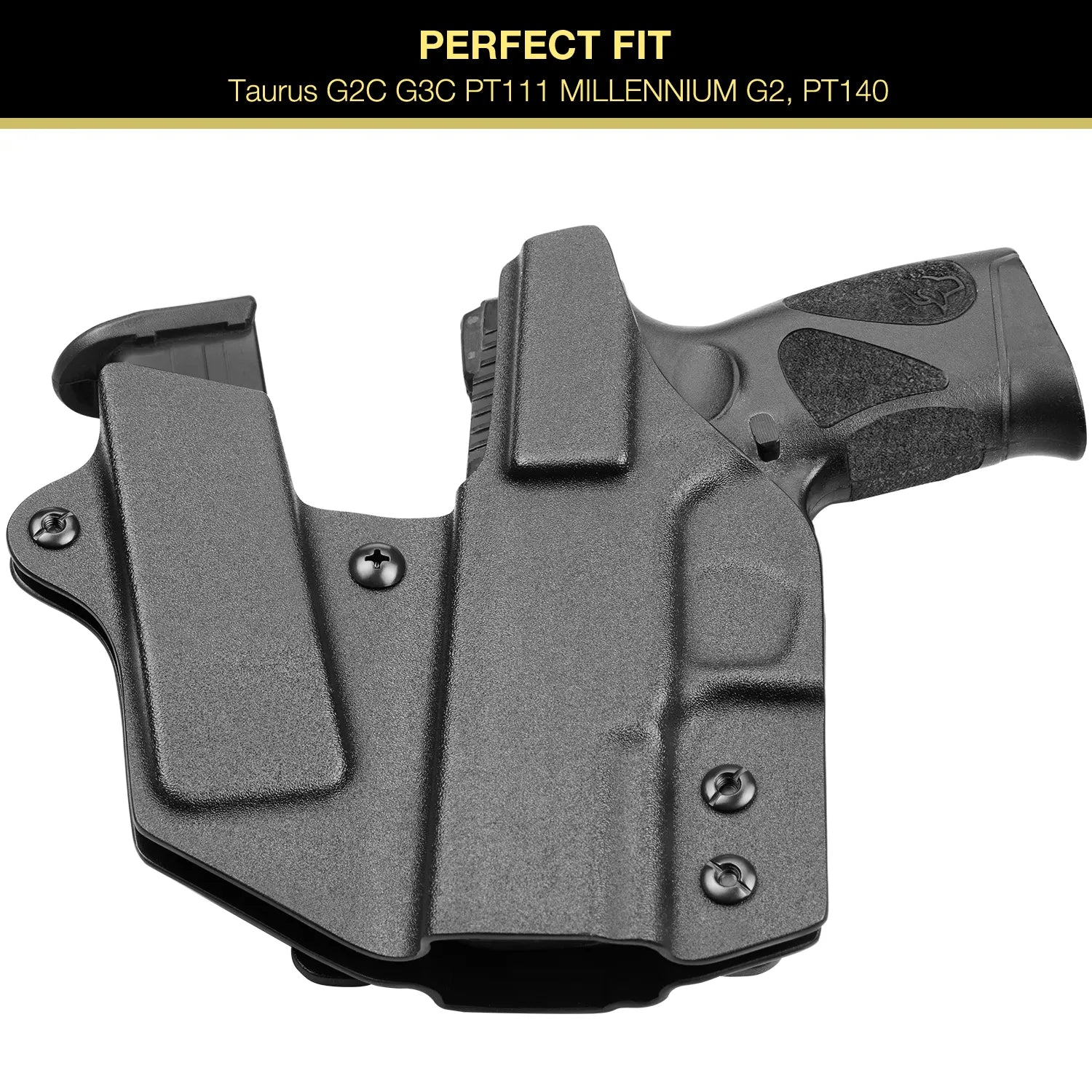 Kydex Holster Fit for taurus G2C/G3C Or G19 G17 wit Magazine Pouch
