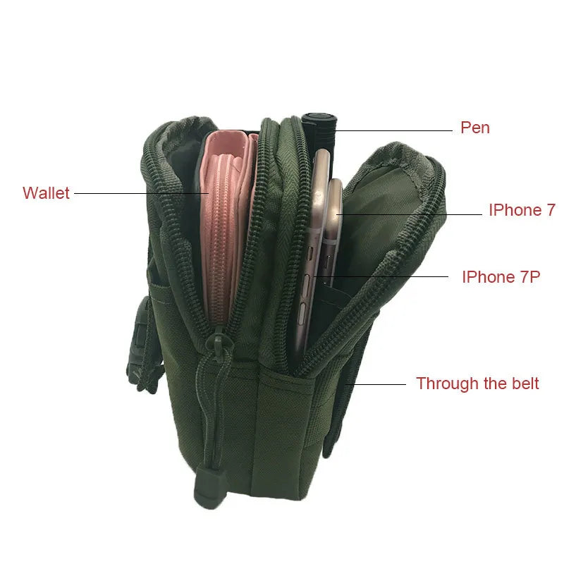 Outdoor Men Waist Pack Bum Bag Pouch Waterproof Nylon
