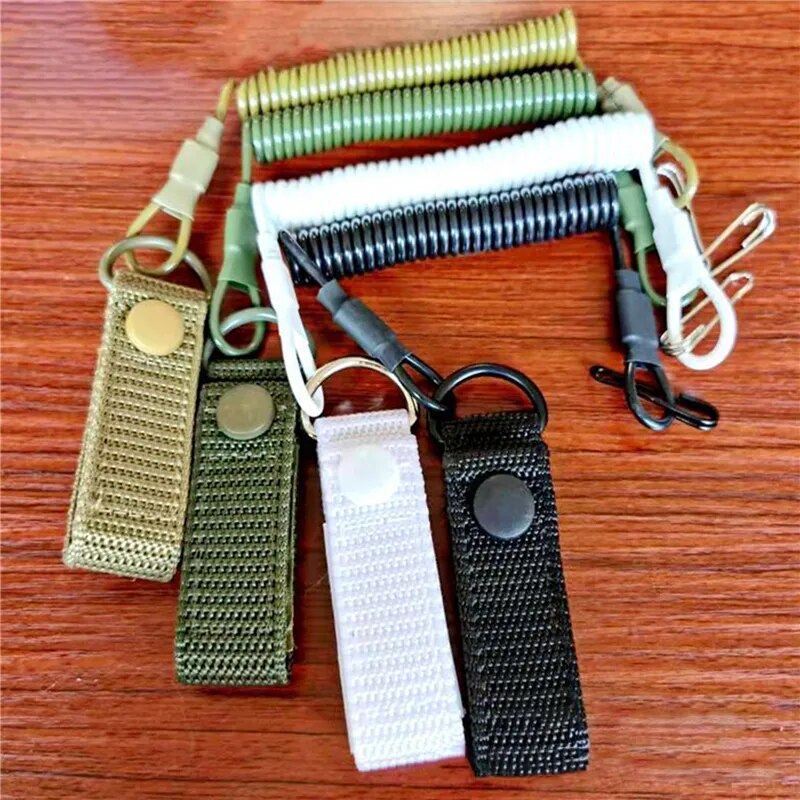 Elastic Lanyard Rope Spring Safety Strap For Hunting Accessories