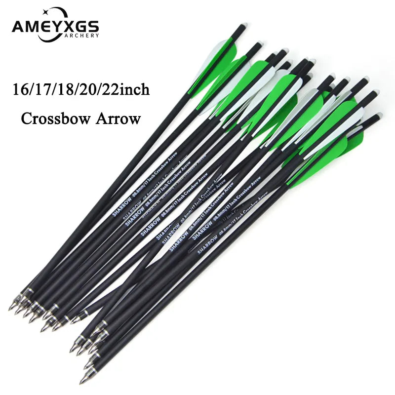 Archery Carbon Arrow 16/17/18/20/22inch Crossbow Bolts Diameter 8.8mm