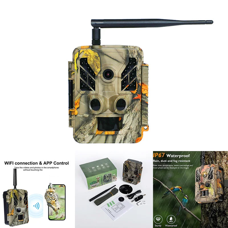 4K Hunting  Trail Camera With WIFI APP