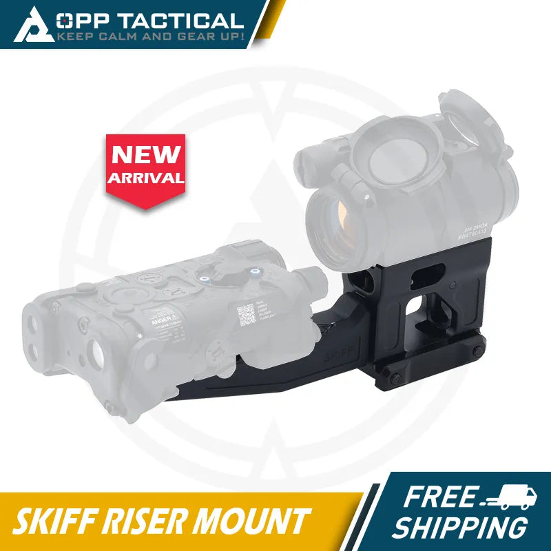Tactical Skiff Laser Riser Mount with Unity Optics 2.26 inch High Mount