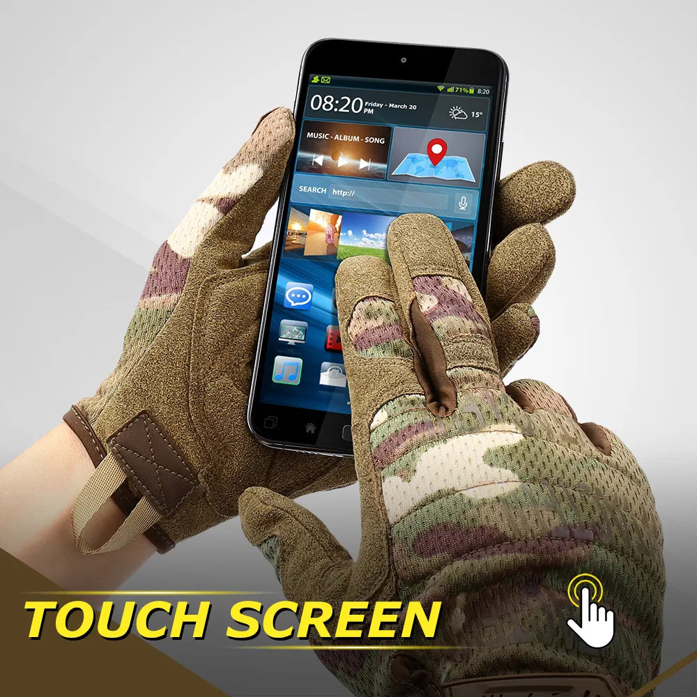 Tactical Full Finger Gloves Touch Screen