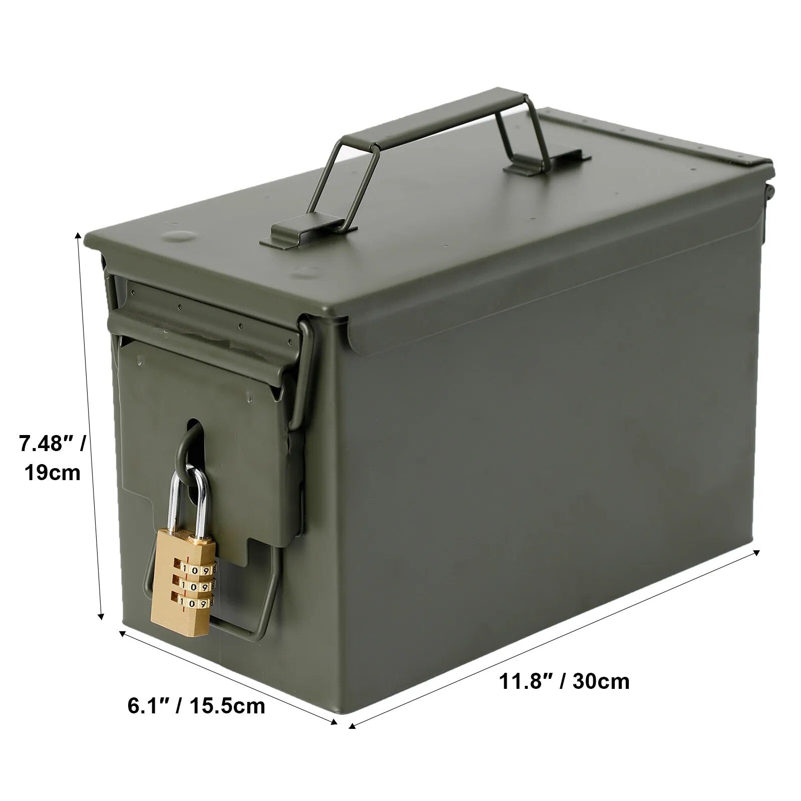 50 Cal Metal Lockable Ammo Can
