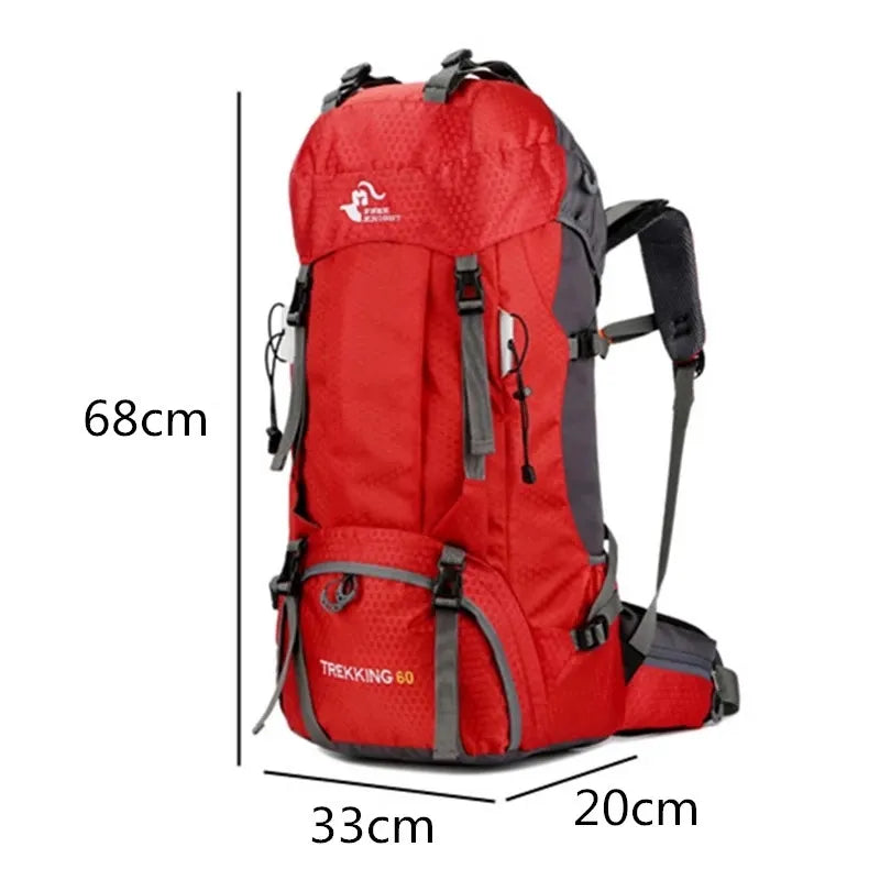 Outdoor Waterproof Mountaineering Hiking & Camping Backpacks 60L