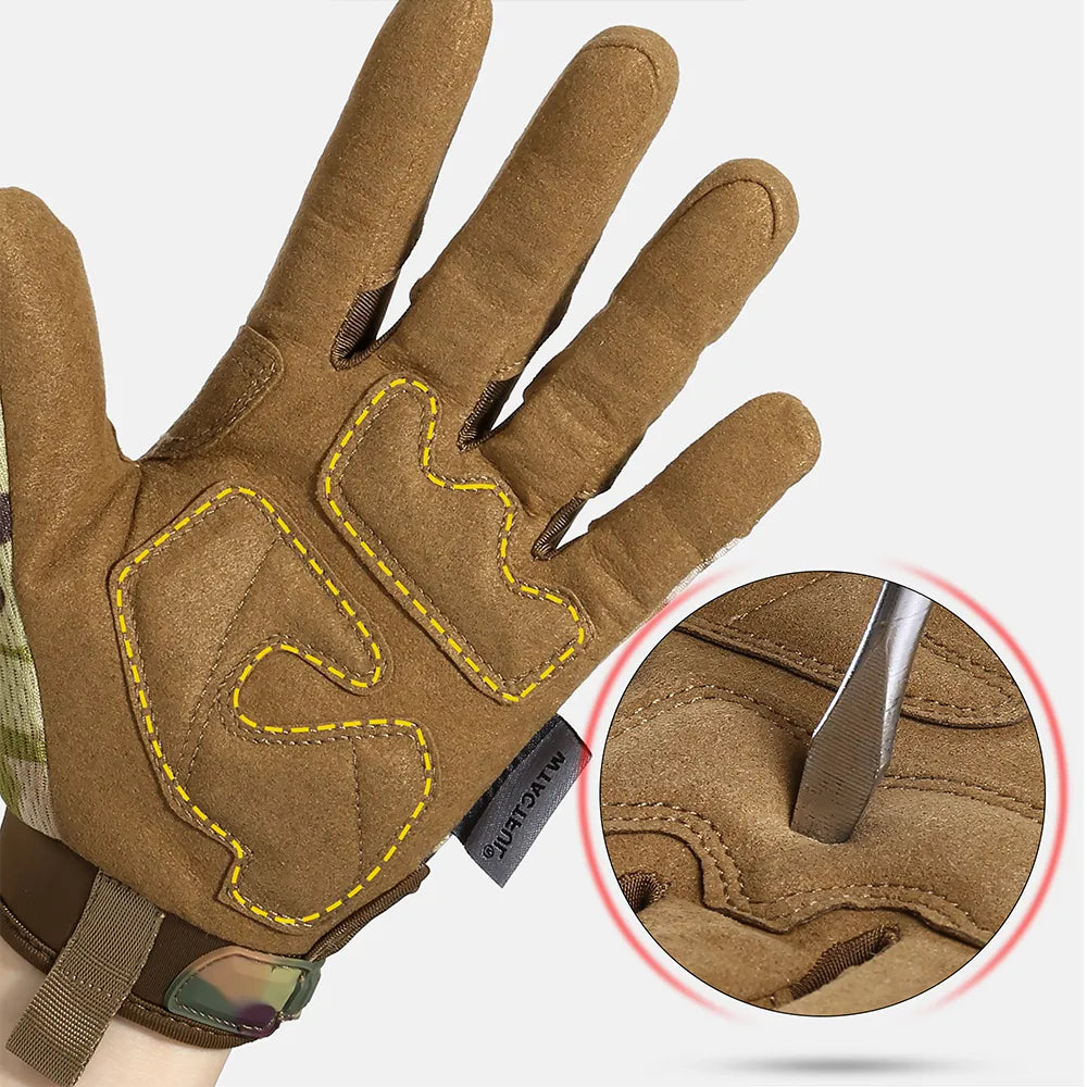 Tactical Full Finger Glove Rubber Protective Gear