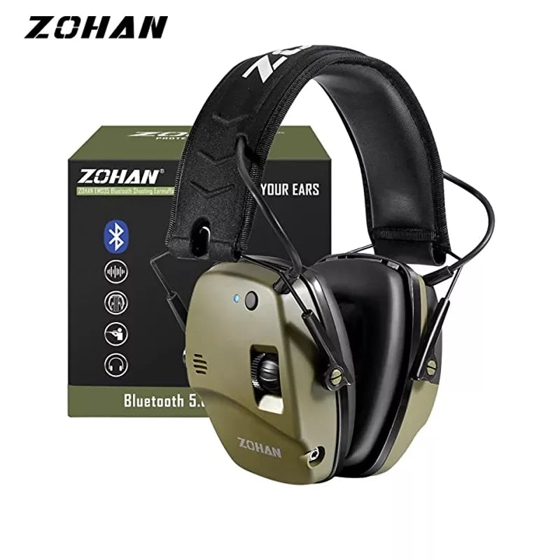 ZOHAN Electronic Earmuffs Bluetooth 5.0 Ear Protection Active Noise Canceling