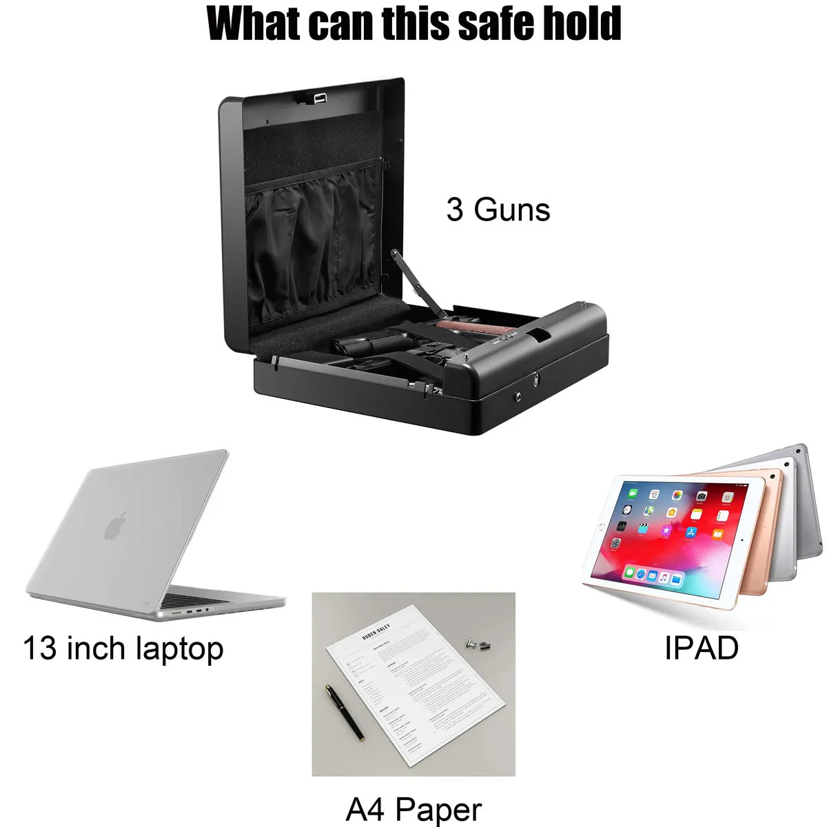 Biometric Fingerprint Portable Firearm Safe