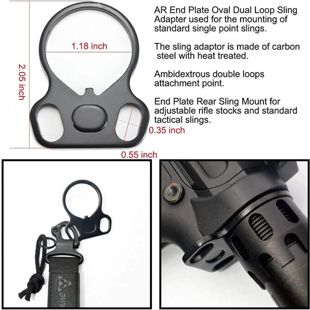 Dual Loop Ambidextrous One Single Point Sling Mount For AR-15