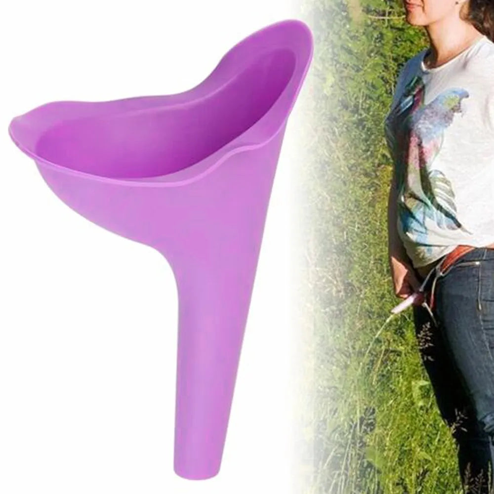 Woman Standing Piss Portable Toilet Urinal