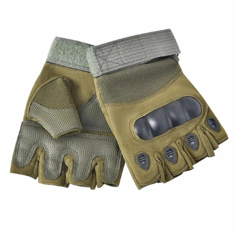 Armor Protection Shell Tactical Gloves Half Finger Sports Gloves