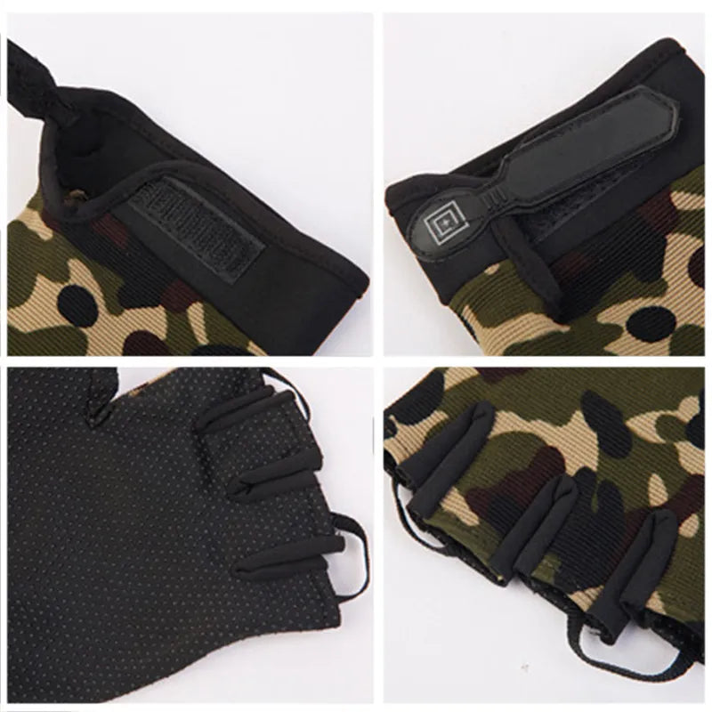Tactical Breathable Outdoor Gloves Non-slip Full Finger and Fingless