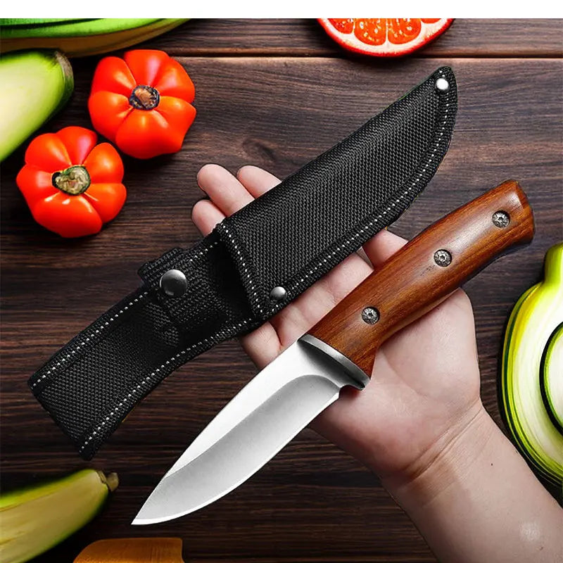 9.3 inch, imitation Damascus grain knife