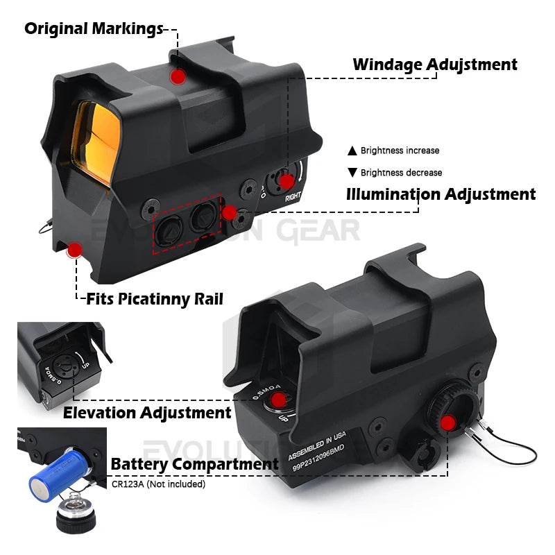 Romeo-8T Holographic Optic Red Dot Sight 1x38mm
