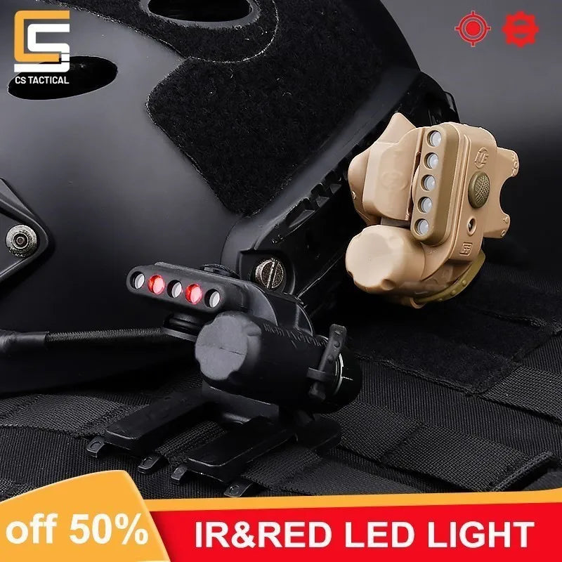 Helmet Flashlight Set HL1 Gen 3 LED White Red Infrared