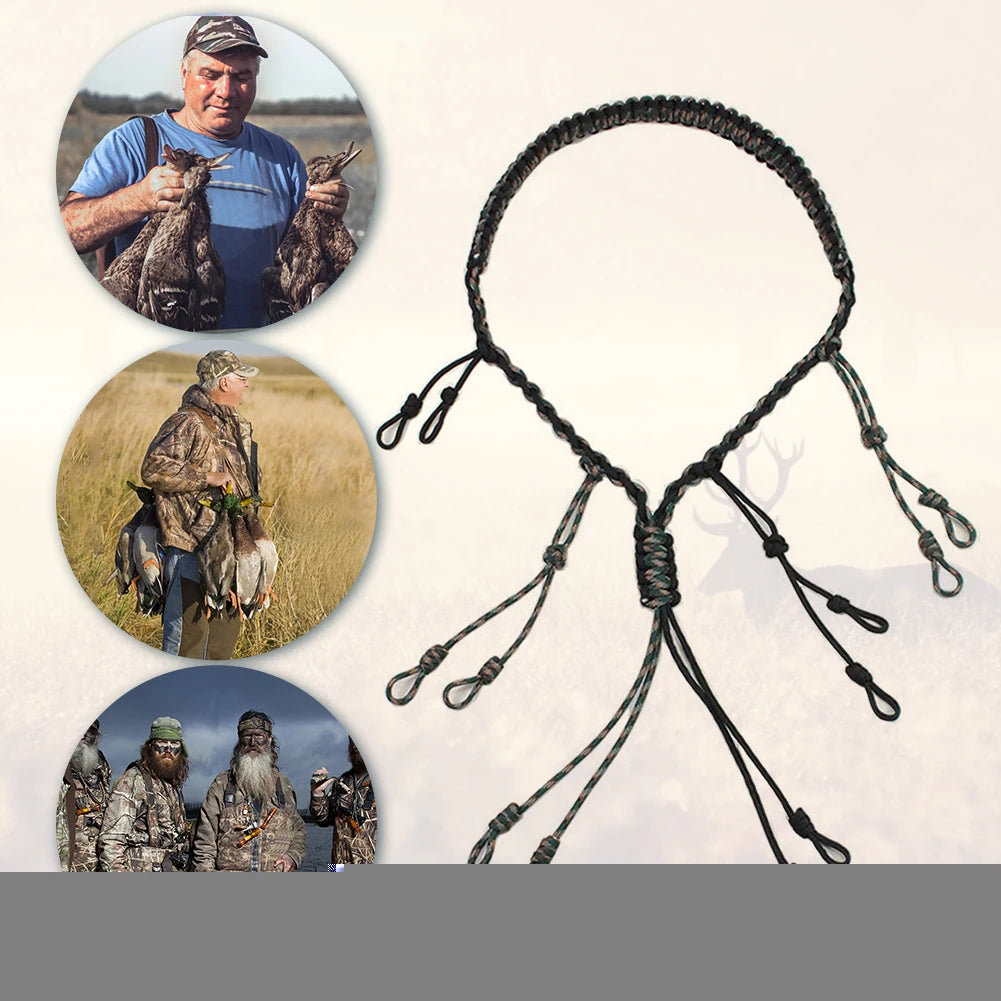 12-ring braided whistle bird collar sling hunting supplies
