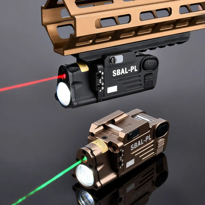 Tactical SBAL PL White Light Strobe Flashlight Constant Red & Green Dot