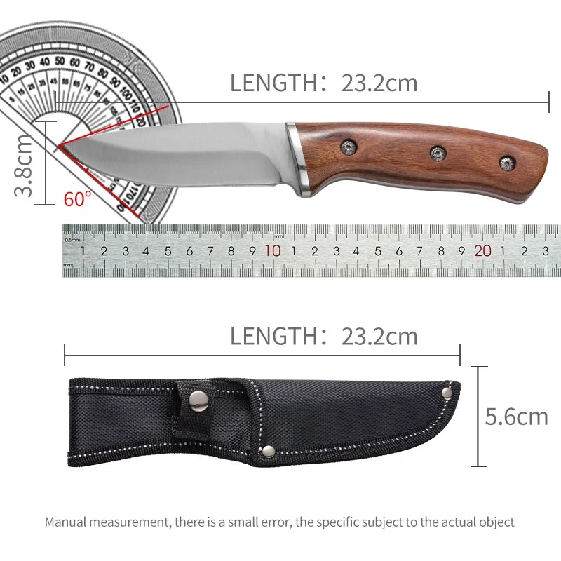 9.3 inch, imitation Damascus grain knife