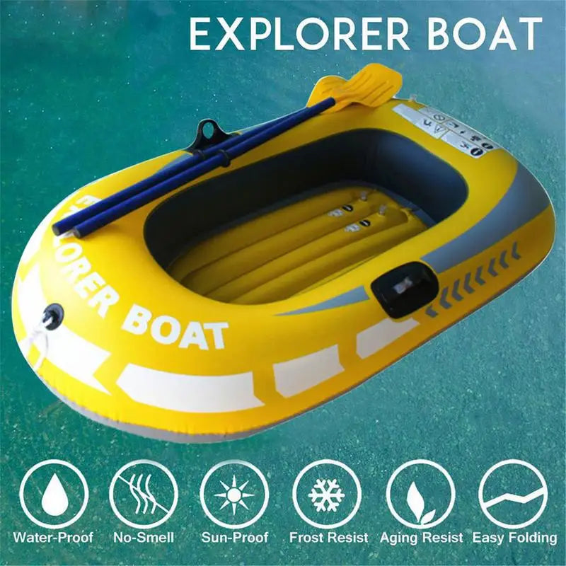 Inflatable PVC Boat 2 People With Air Pump And Paddles
