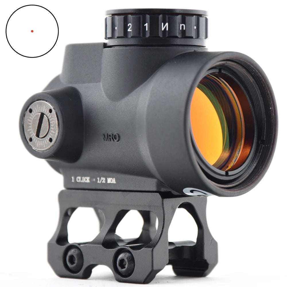 Red Dot Sight 1x Reflex Collimator Optics With High Low 20mm Mount