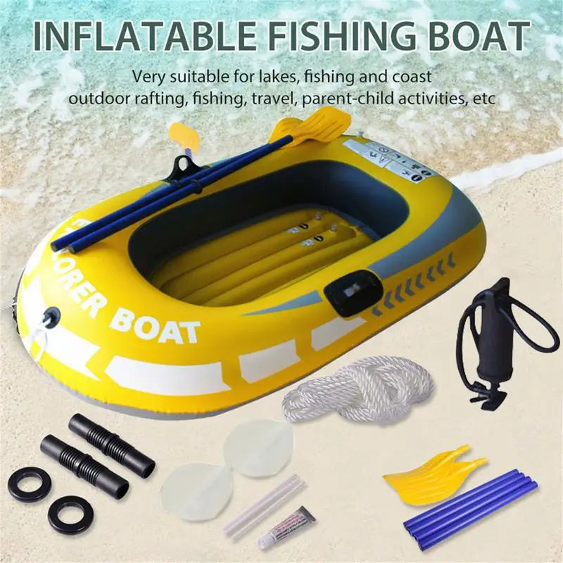 Inflatable PVC Boat 2 People With Air Pump And Paddles