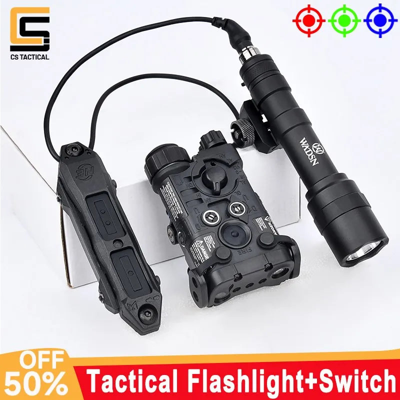 Tactical NGAL Laser Red/Green/Blue Laser Pointer Flashlight